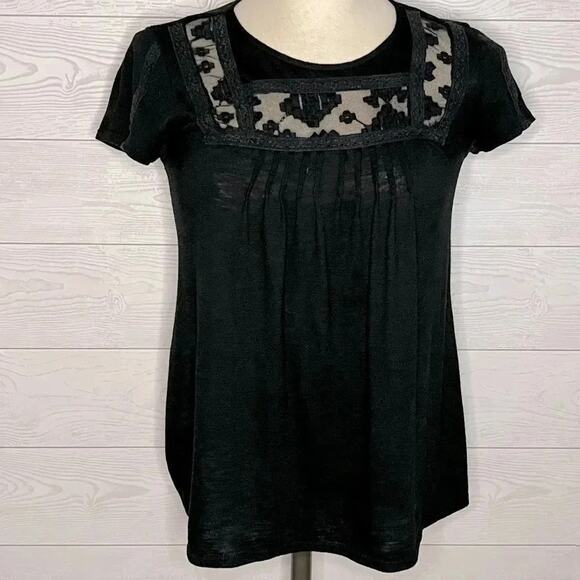 Mossimo black short sleeve babydoll top Size small - Picture 1 of 6